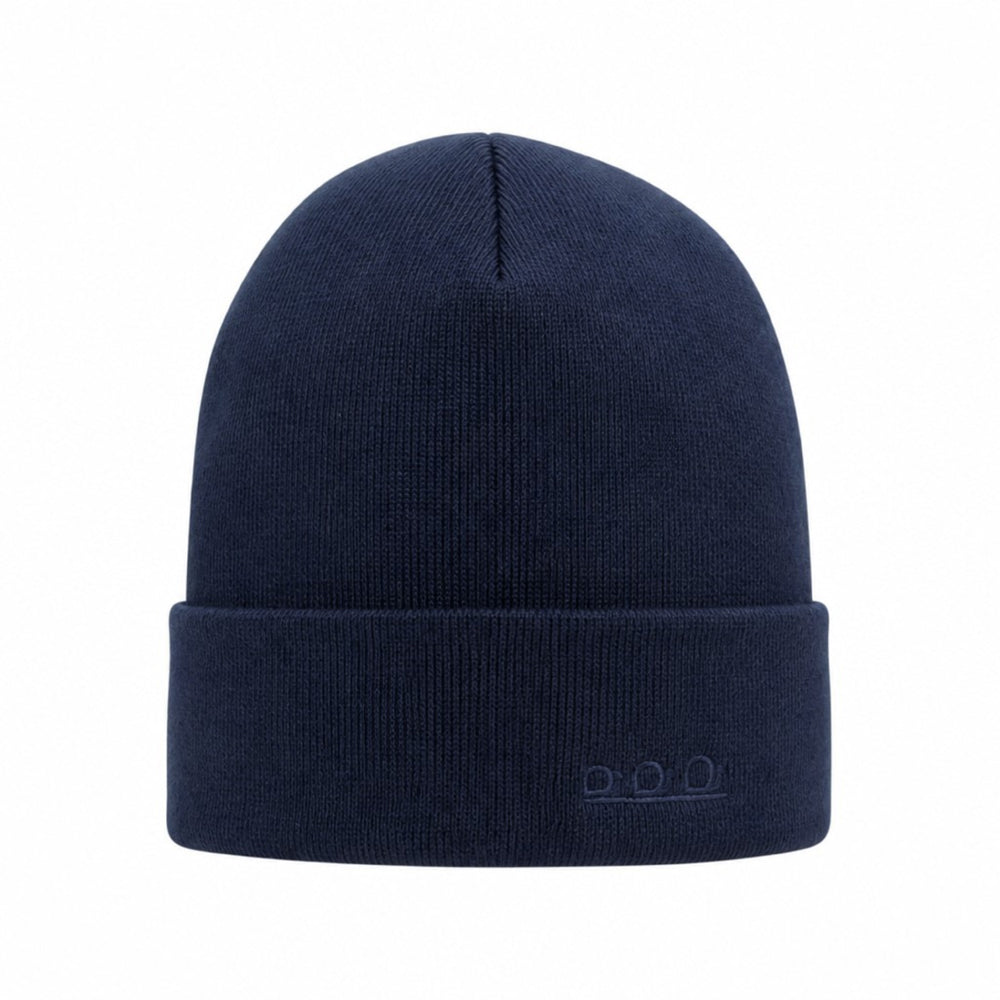 K5001CX | ORTLES - Unisex Knit Beanie Made in Italy. Midnight Blue Color