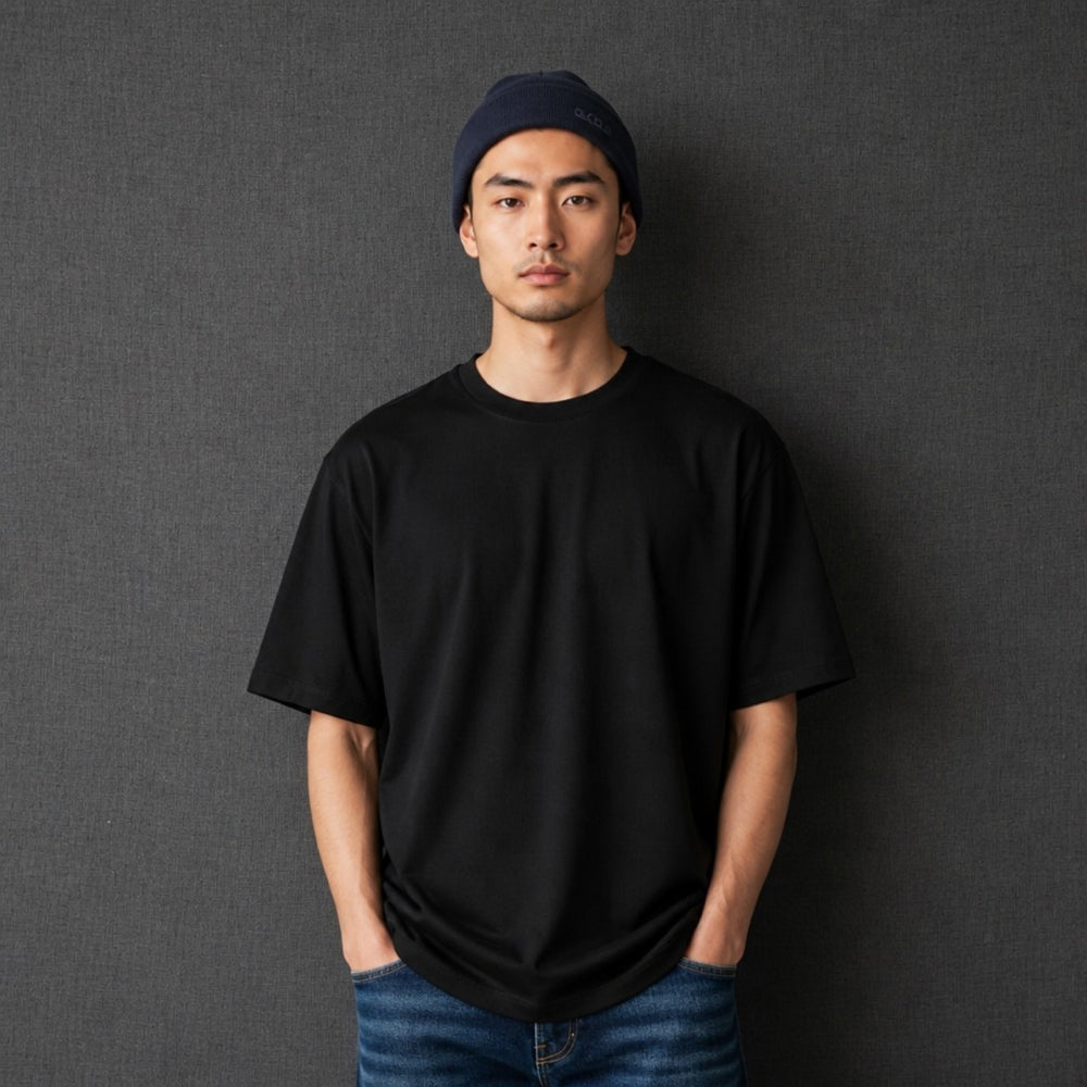 K5001CX | ORTLES - Unisex Knit Beanie Made in Italy. Midnight Blue Color