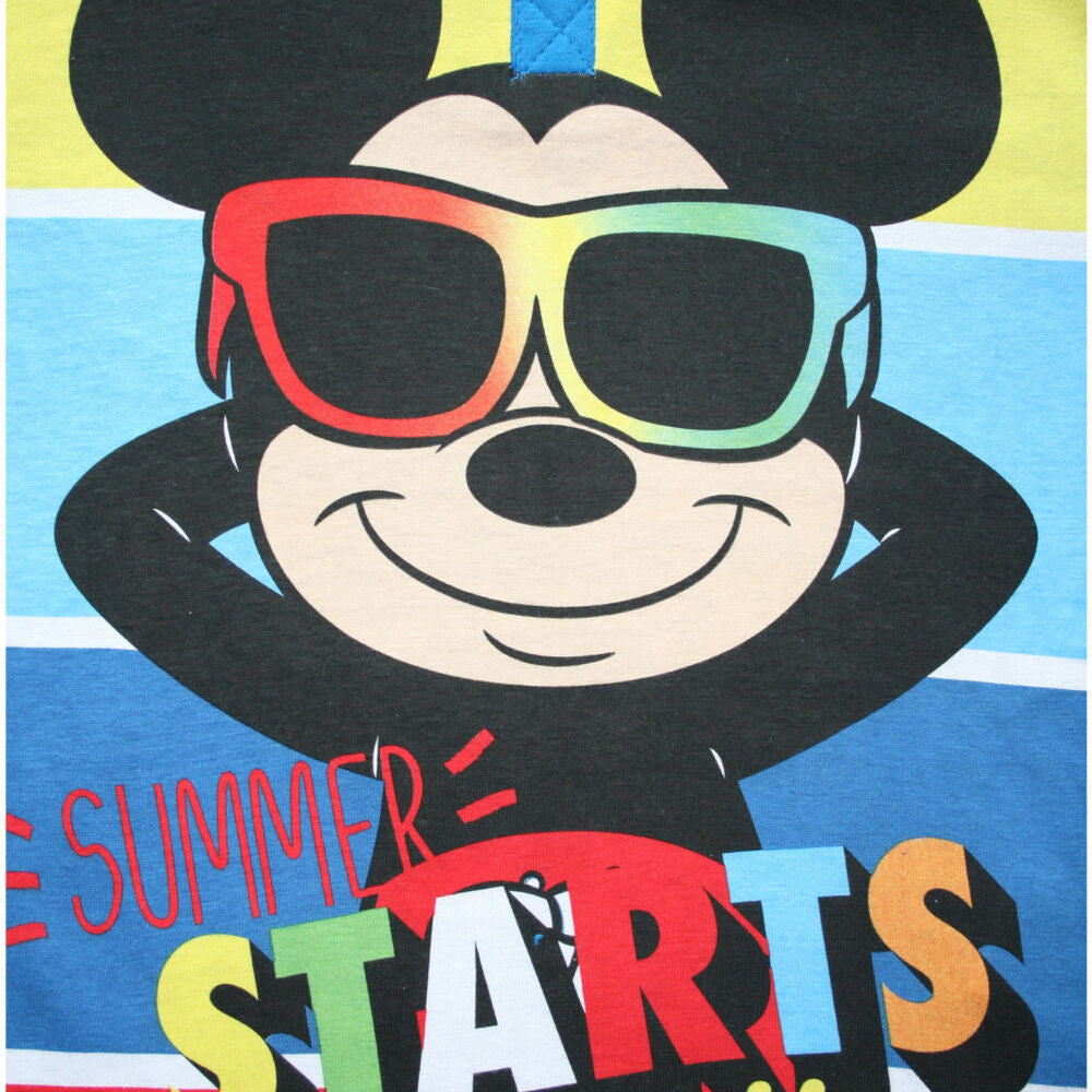 Long thin cotton pajamas for kids - Mickey Mouse - Summer starts - Jersey - medium blue - 110
