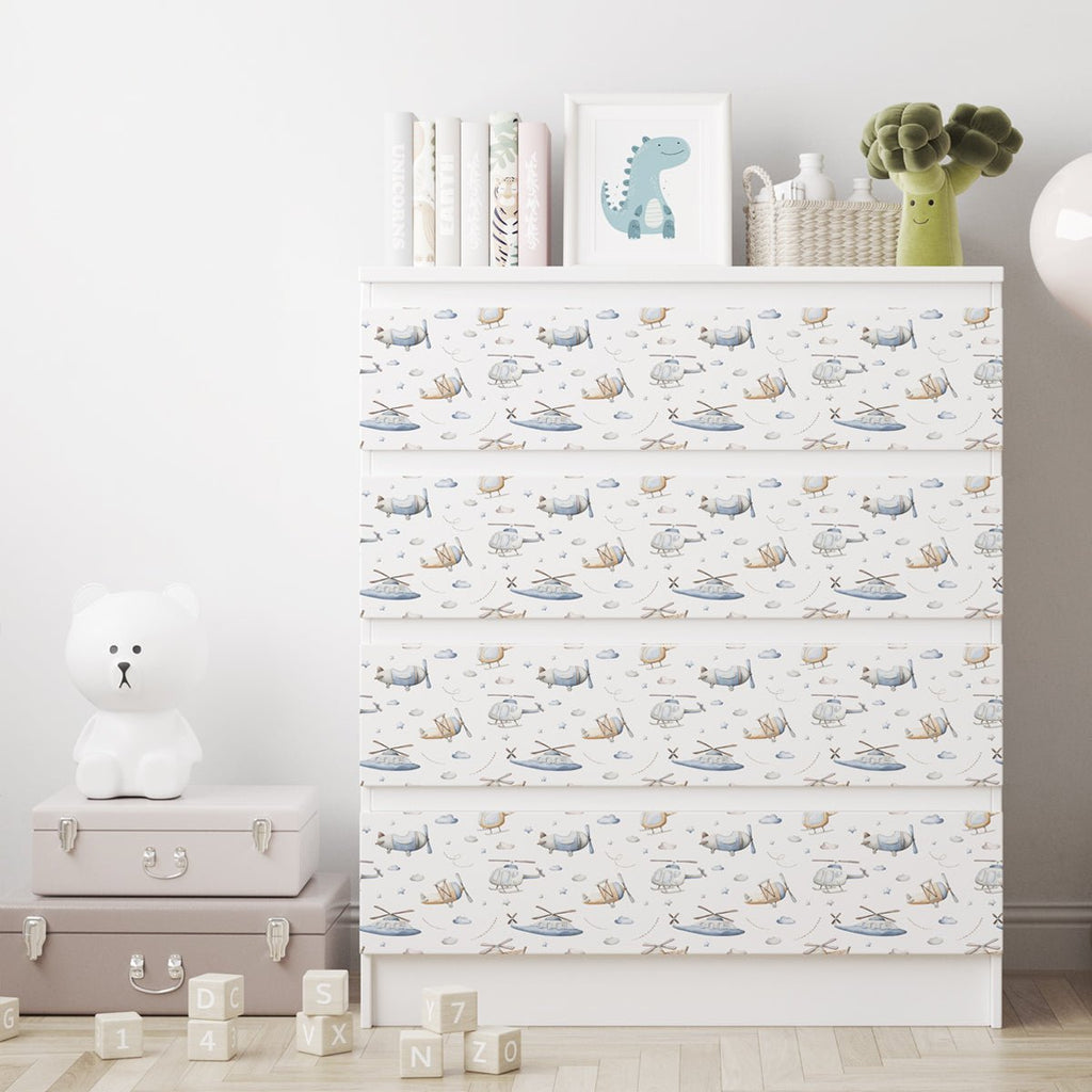 Dekorfolie till IKEA MALM – Flygplan
