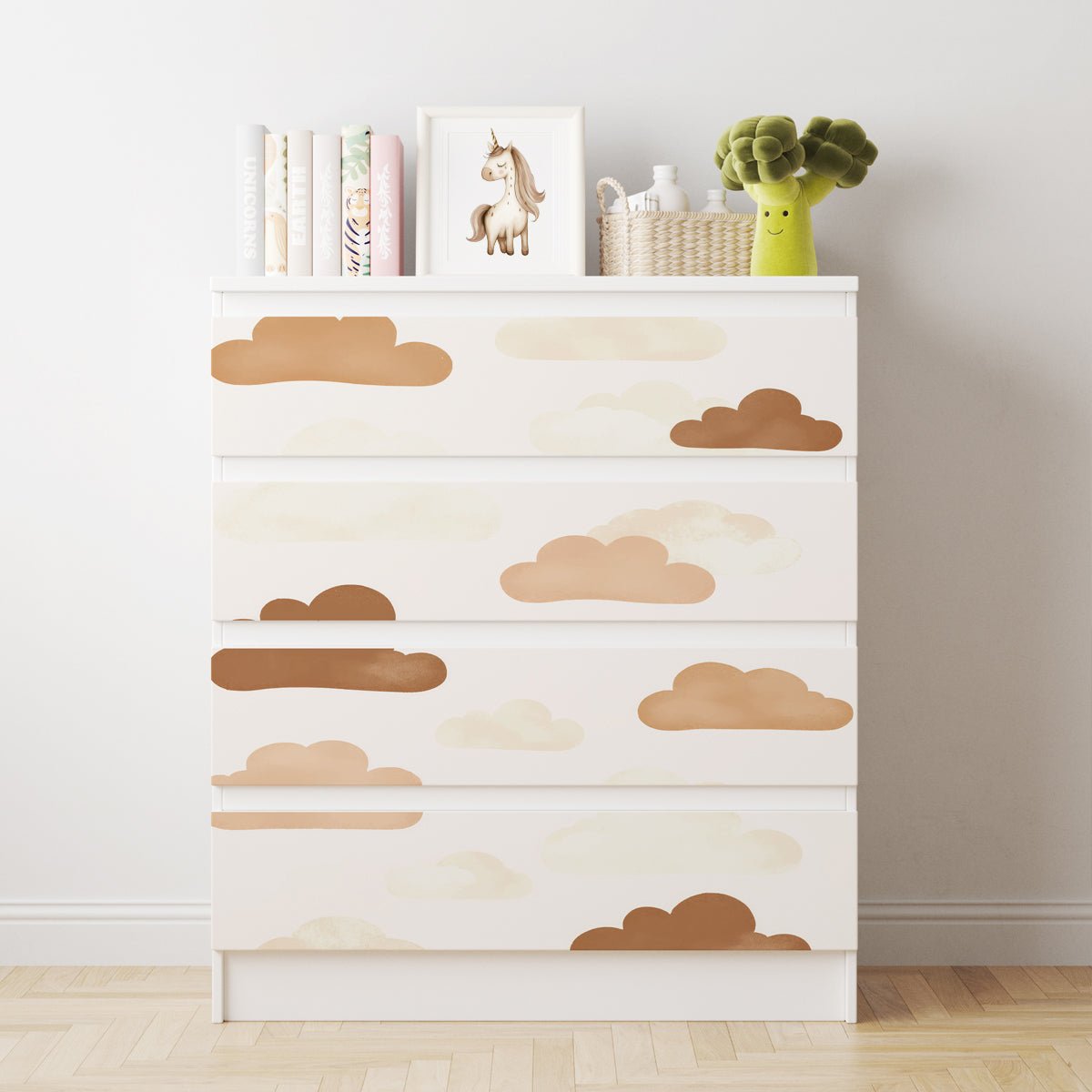 Dekorfolie till IKEA MALM – Beige moln